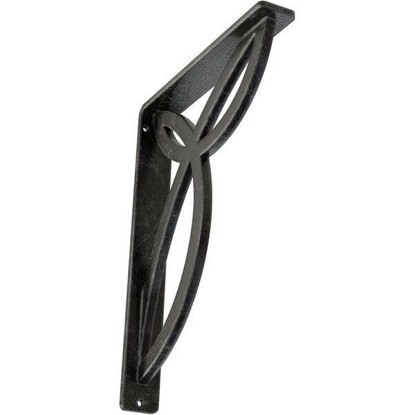 Ekena Millwork Versailles Wrought Iron Bracket, (Single center brace), Antiqued Silver 1 1/2"W x 7 1/2"D x 10"H BKTM01X07X10SVEASV - main
